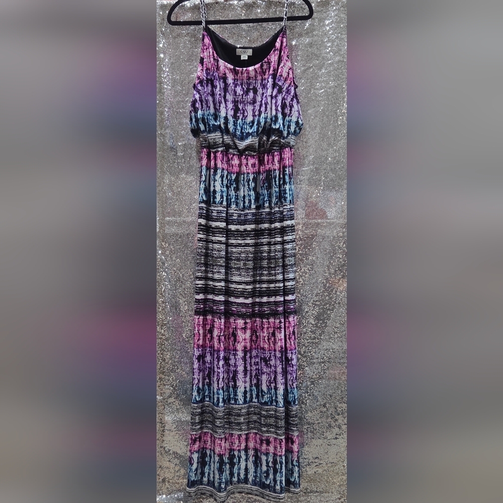 Cato Pink and Blue Maxi Skirt
